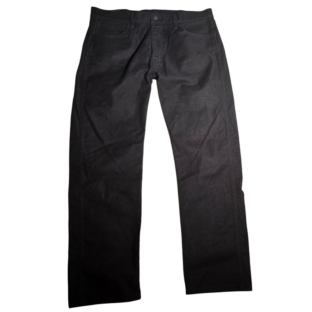 Levis Workwear Fit Mens Black Canvas Denim Pants 38x32 Straight Leg 87442-0004